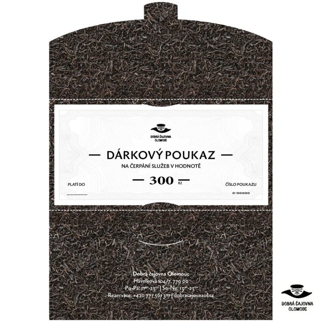Dárkový poukaz - Objem: 300,- do čajovny