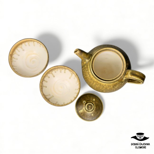 Keramická čajová souprava "Dark forrest" 450ml