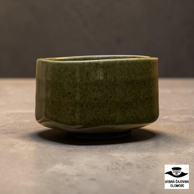 Matcha miska "Chawan green stars" 420ml