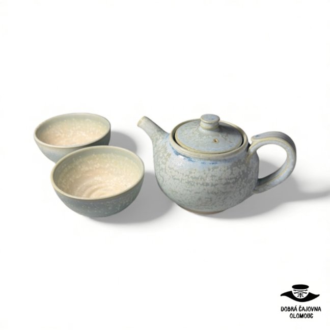 Keramická čajová souprava "Wild blue" 450ml