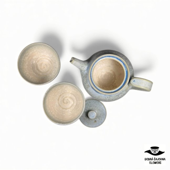 Keramická čajová souprava "Wild blue" 450ml